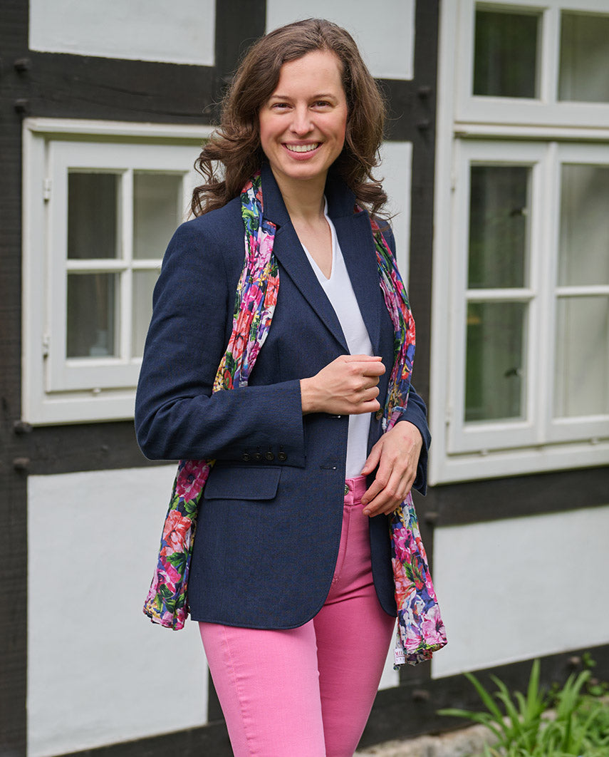 edler Damen Leinenblazer ,,Carola'' in navy