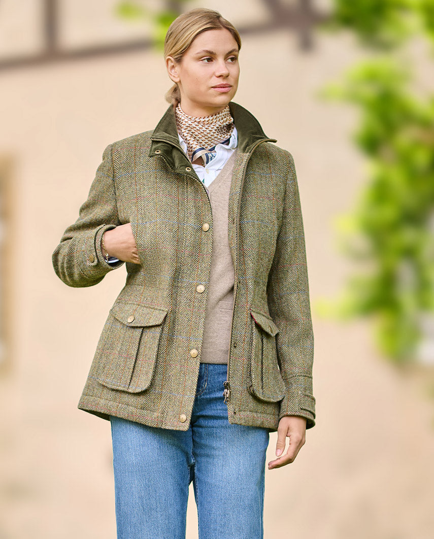 Damenjacke ''Bailey'' aus Harris Tweed in light green