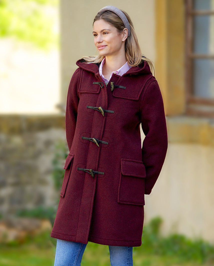 Dufflecoat für Damen ''Ladies Duffle'' in burgundy