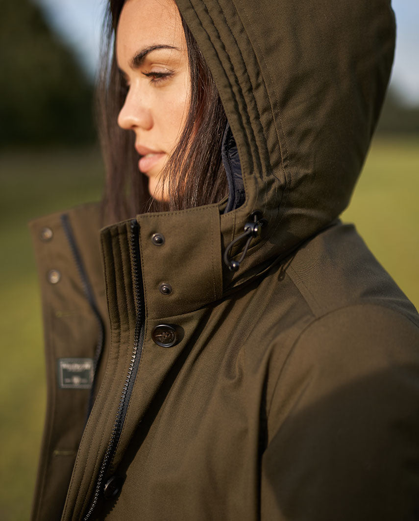 leichter Damen Daunenparka ''Bonny'' in oliv