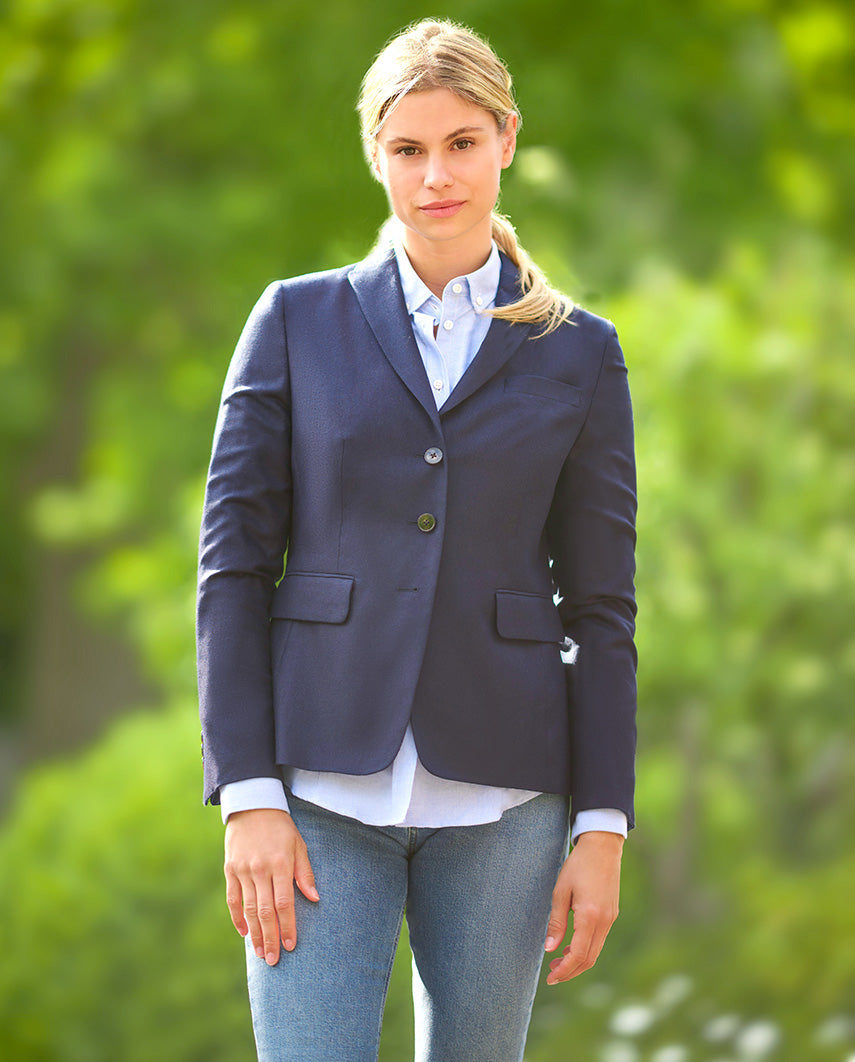 Women's Silk Blazer "Ladiesclub" in navy