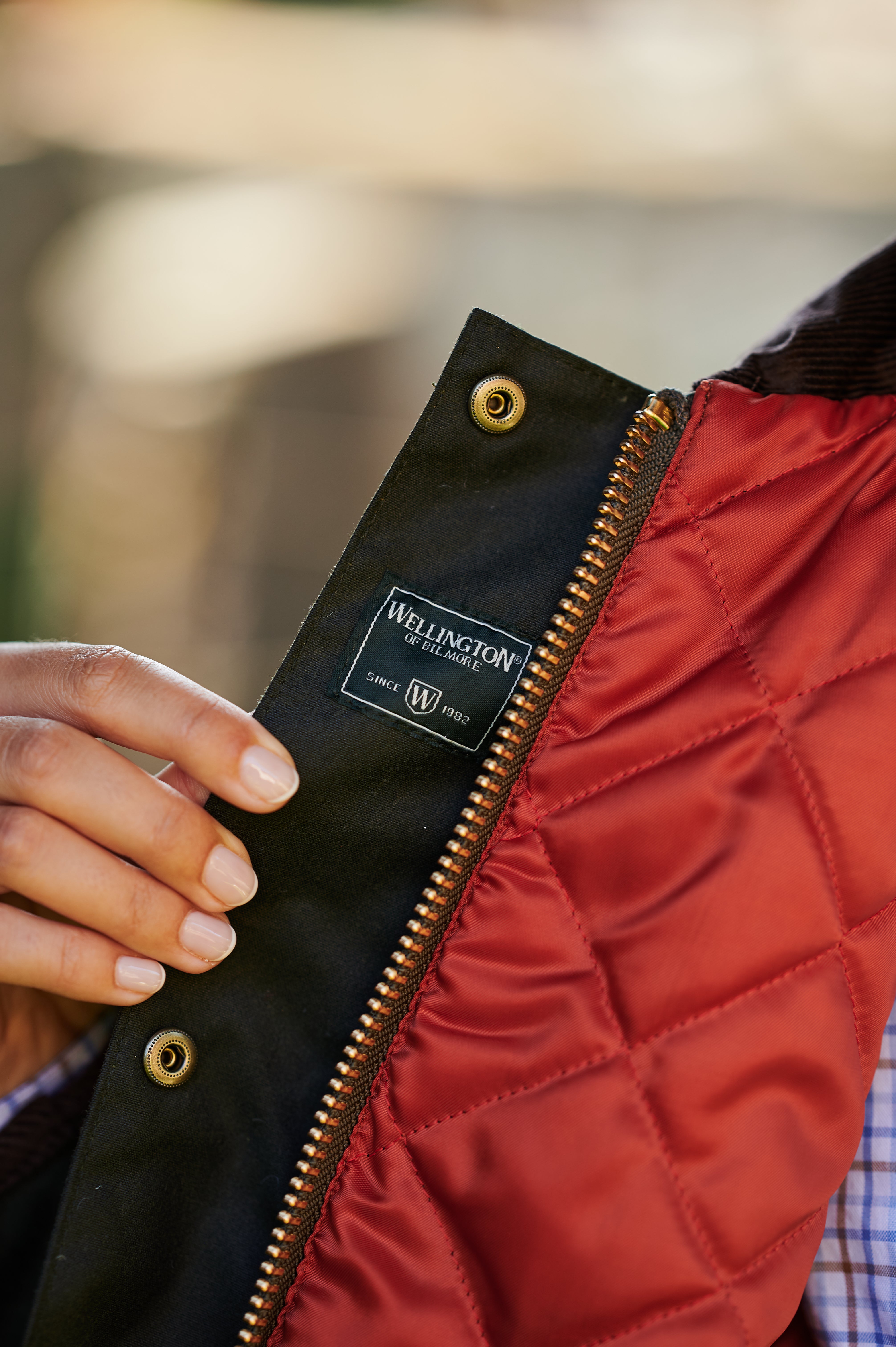 Authentic ladies wax jacket ''Queensberg'' in olive