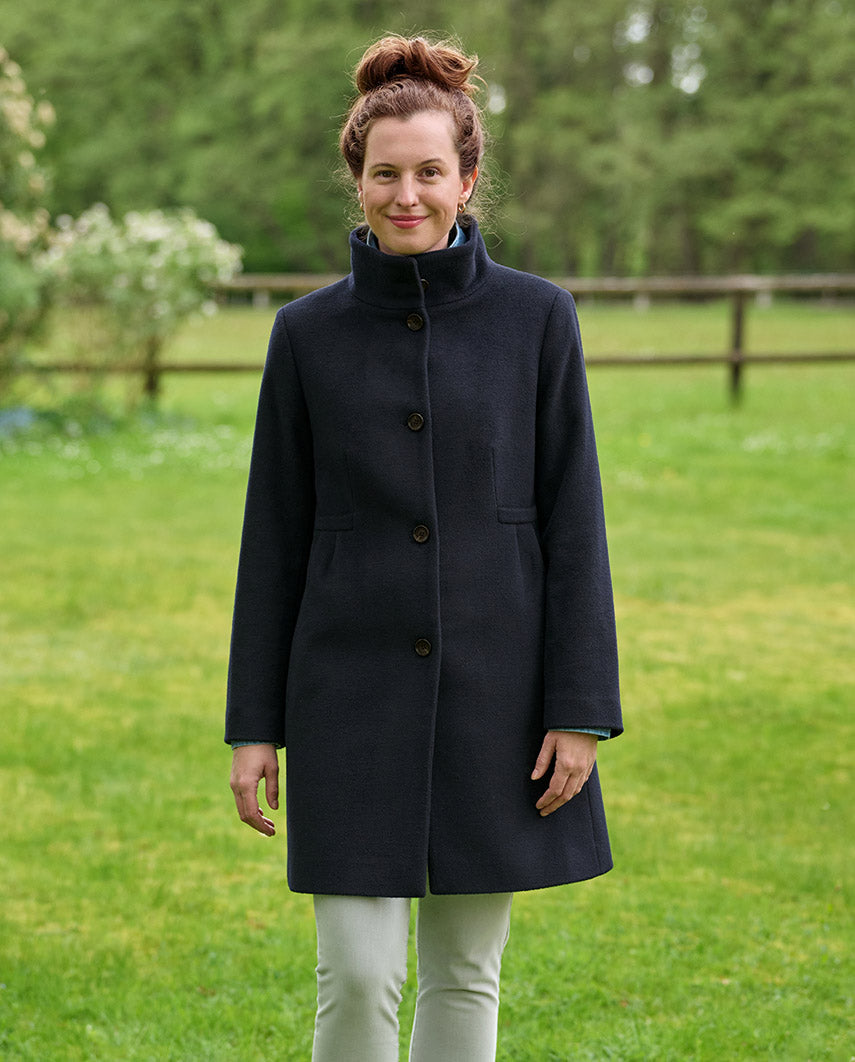 Women's short coat ''Sofia'' in navy