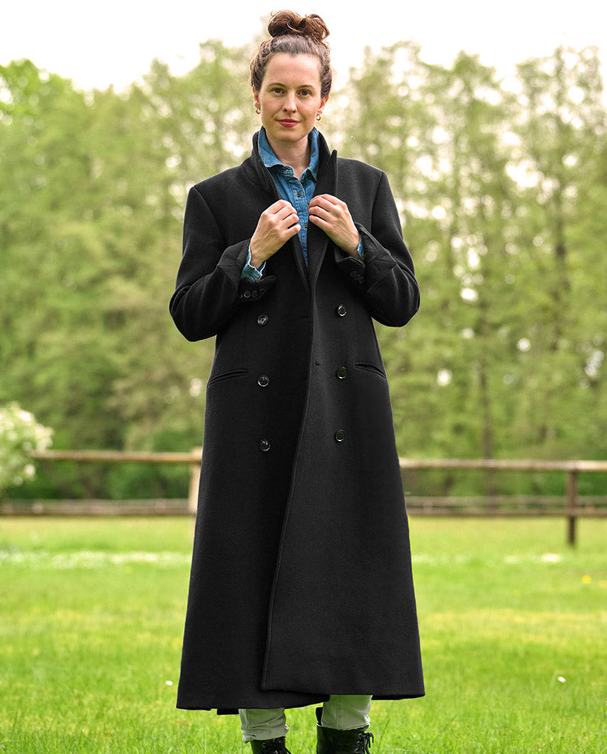 Coat Dorry made of finest wool cashmere quality in black 32