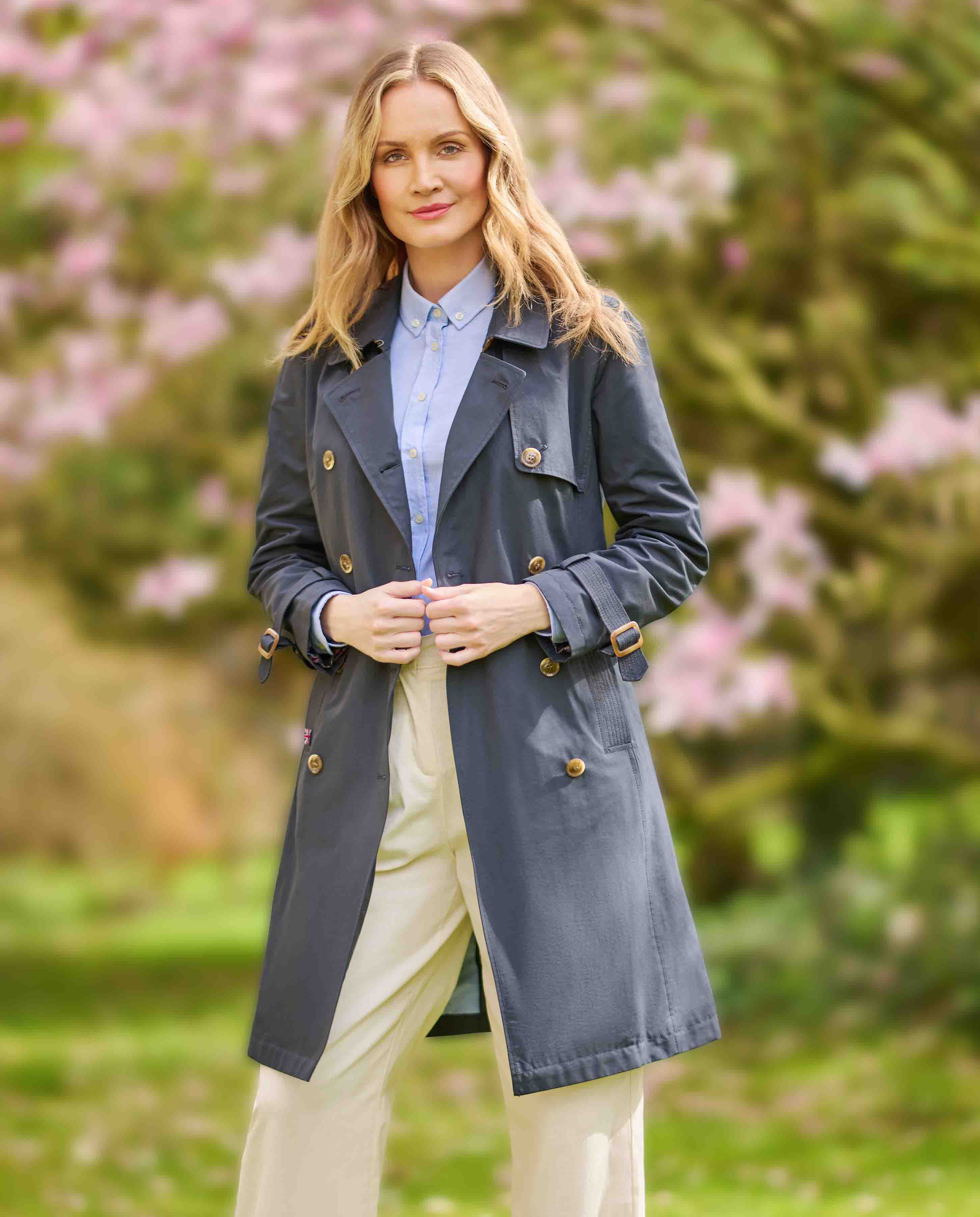 Ladies trench coat ''Darby'' in navy