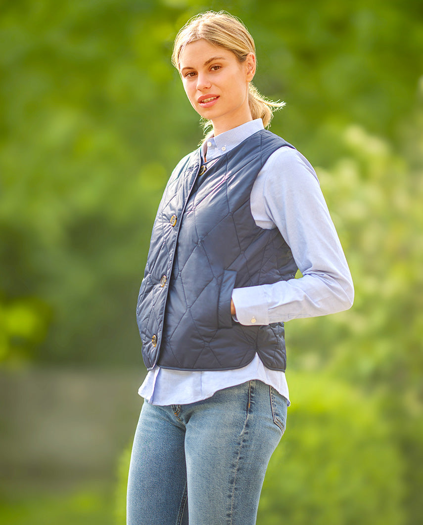 Women's Quilted Vest "Jill" in Navy