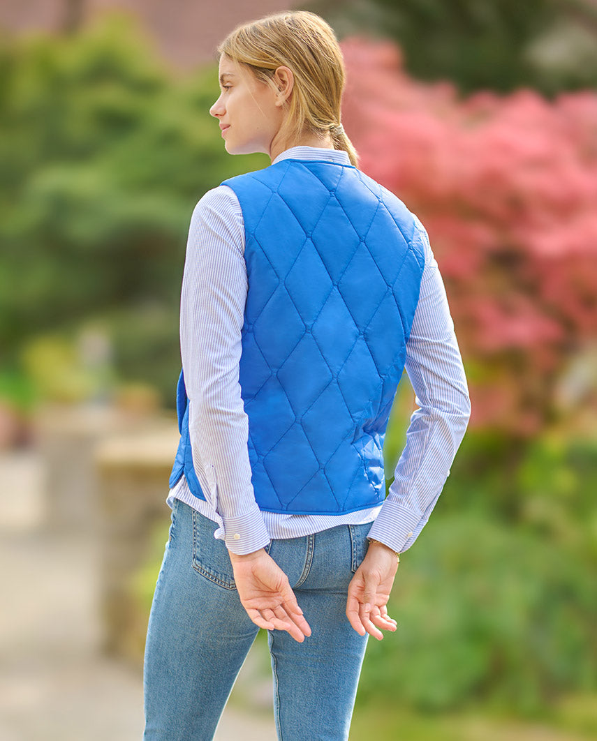Leichte Damen Steppweste "Jill" in knalligem Blau