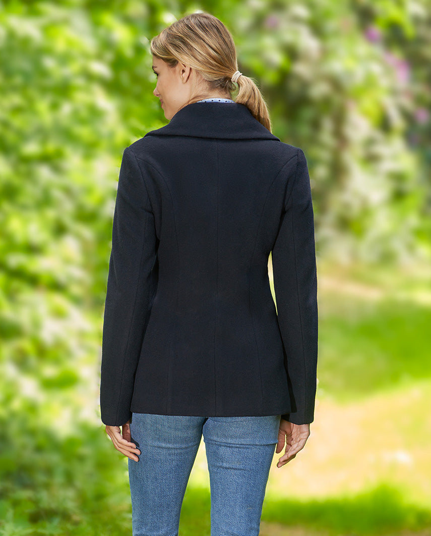 Damen Cabanjacke „Leonie“ aus Woll-Kaschmir-Mix in Navy