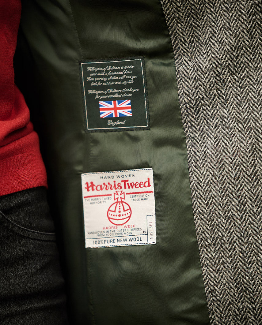 Caban ''Kathy'' the 'Pea Coat' for women in black Herringbone