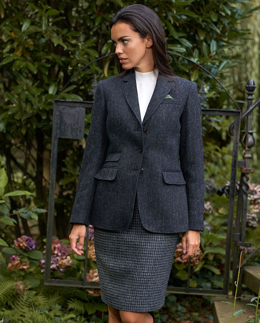 Harris Tweed Blazer ''Carola'' in charcoal