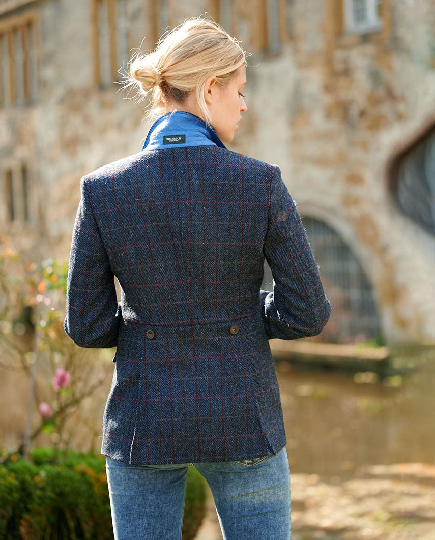 Harris Tweed Blazer ''Carola'' in Scottish blue