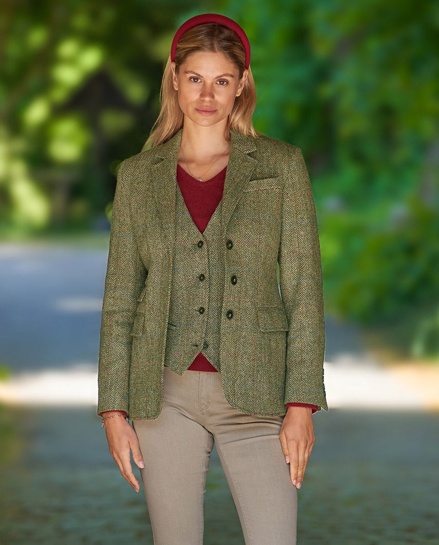 Harris Tweed Blazer ''Carola'' in light green