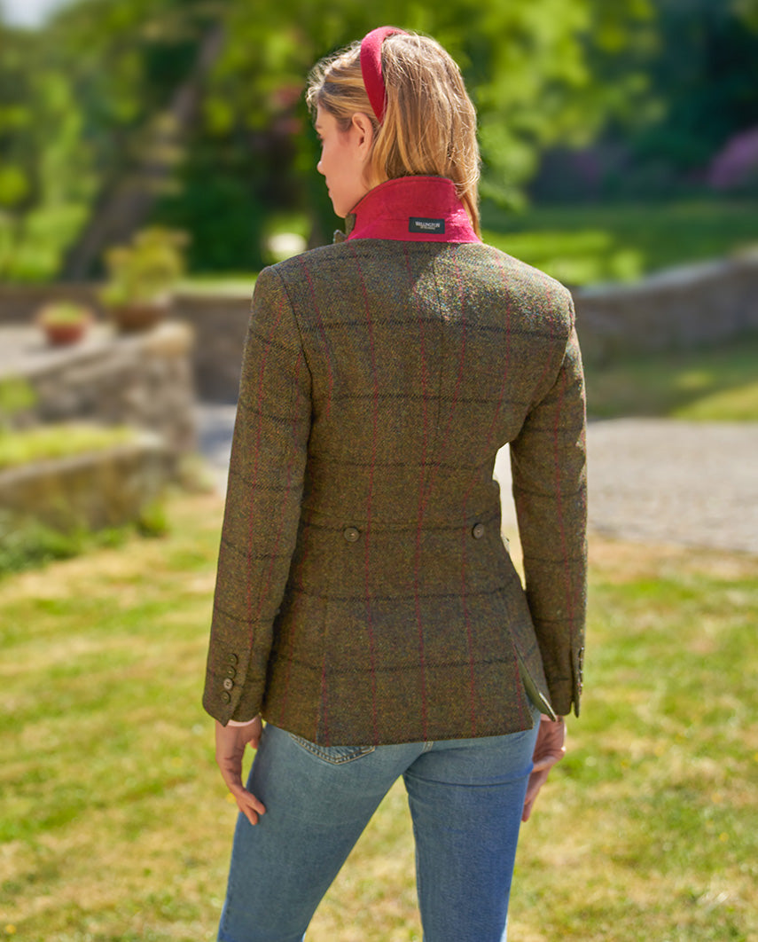 Harris Tweed Blazer ''Carola'' in green overcheck