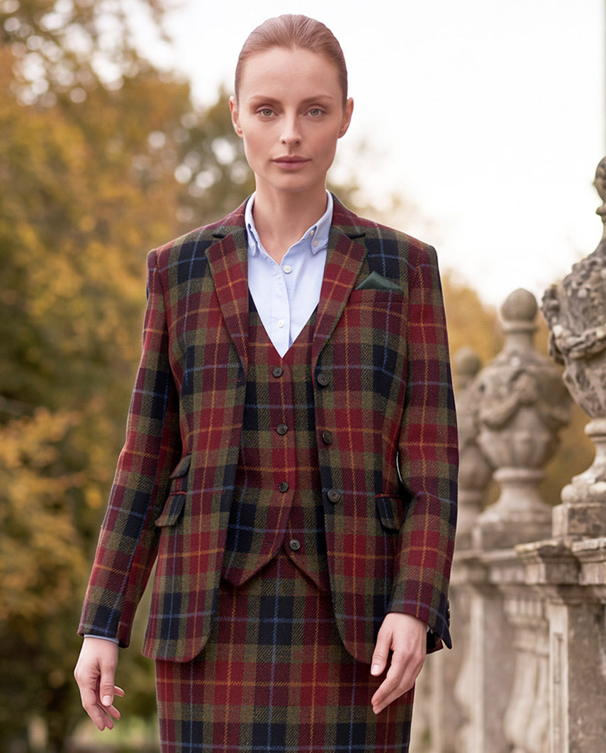 Harris Tweed blazer "Carola" in Check of Island
