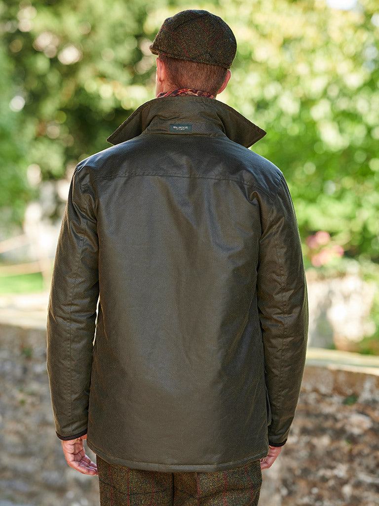 Men's wax jacket ''Starberg'' in olive