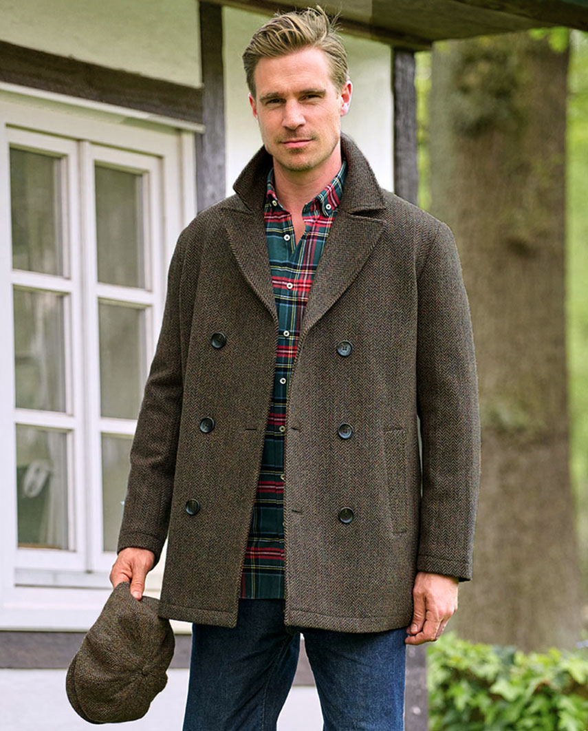 Herren Cabanjacke ''Seaberg" in green hill tweed