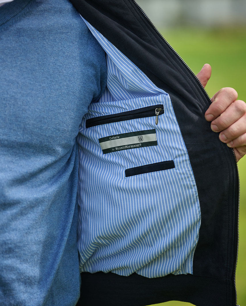 Lederblouson ”Winston III” für Herren in navy
