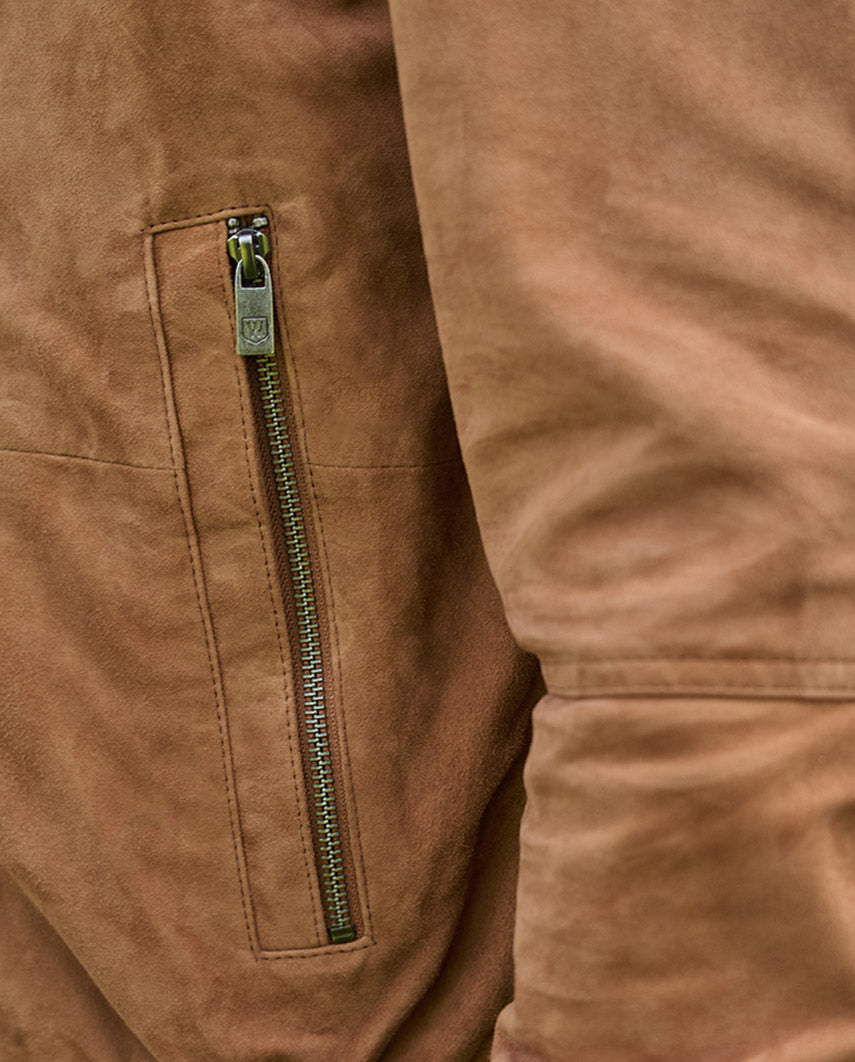 Leder Blouson ”Winston III” für Herren in cognac