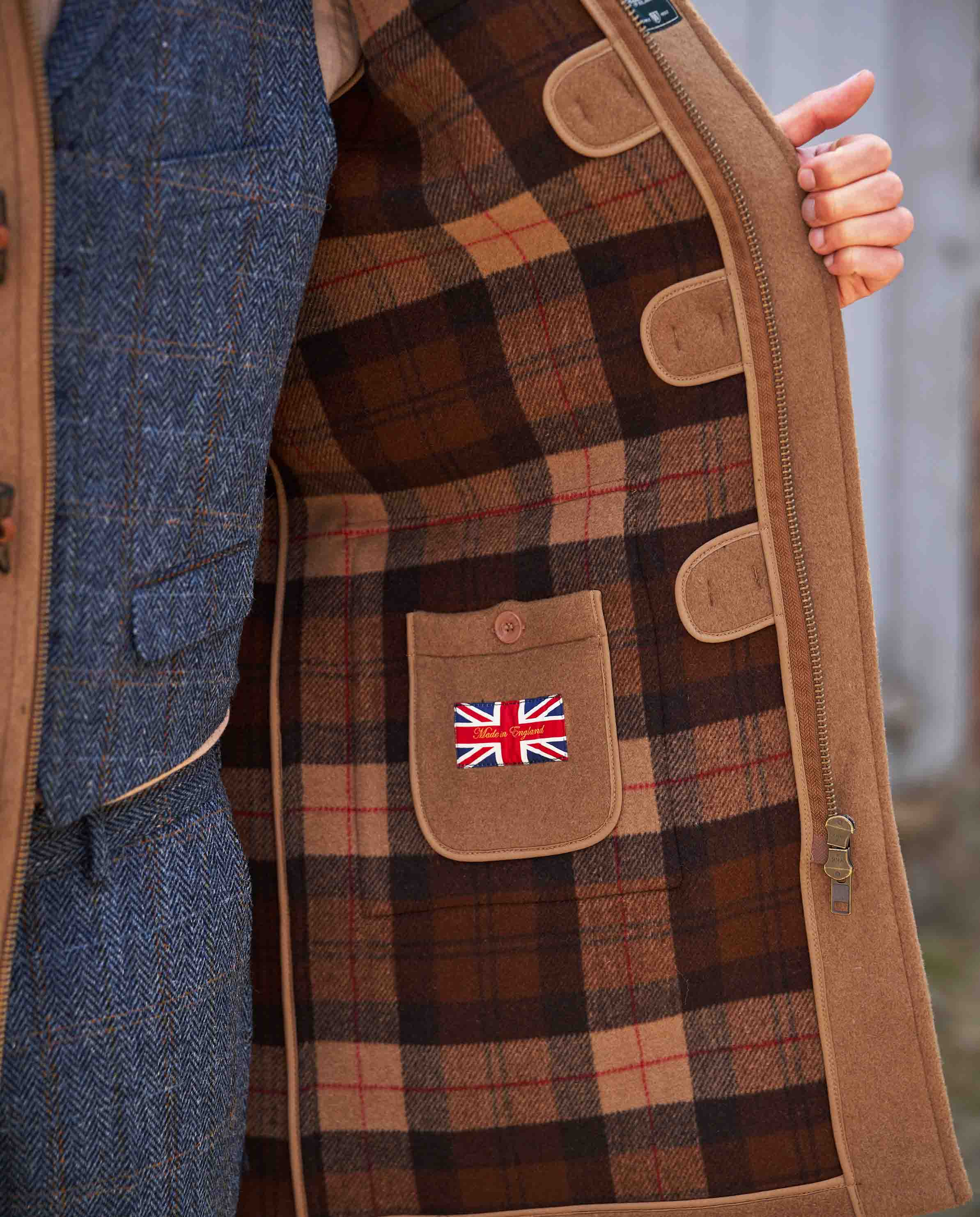 Duffle coat ”Men's Duffle” for men in camel