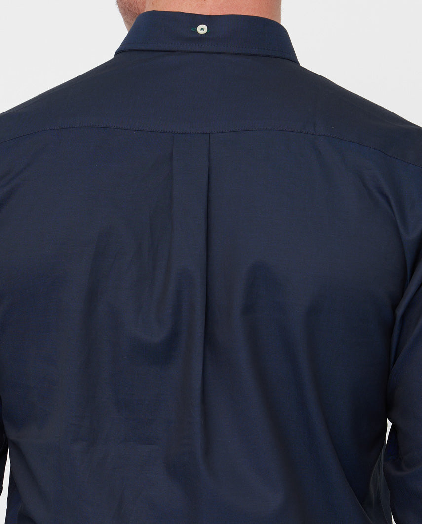 "Steward" button-down shirt in navy