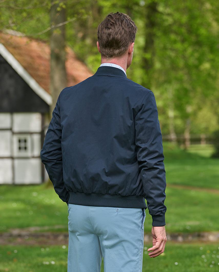 Herren Blouson ”English Lumber” mit samtigem Griff in navy