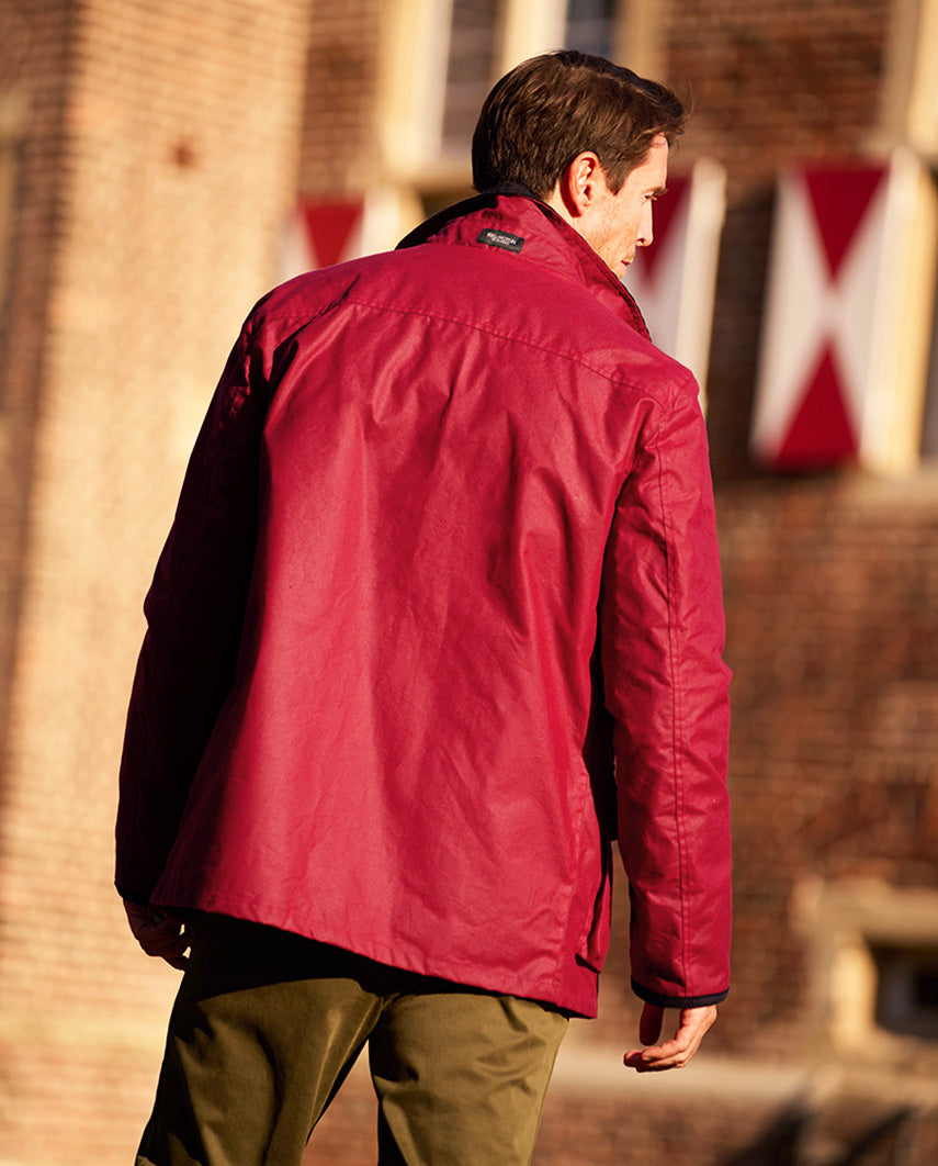 Men's wax jacket ''Starberg SO'' in red
