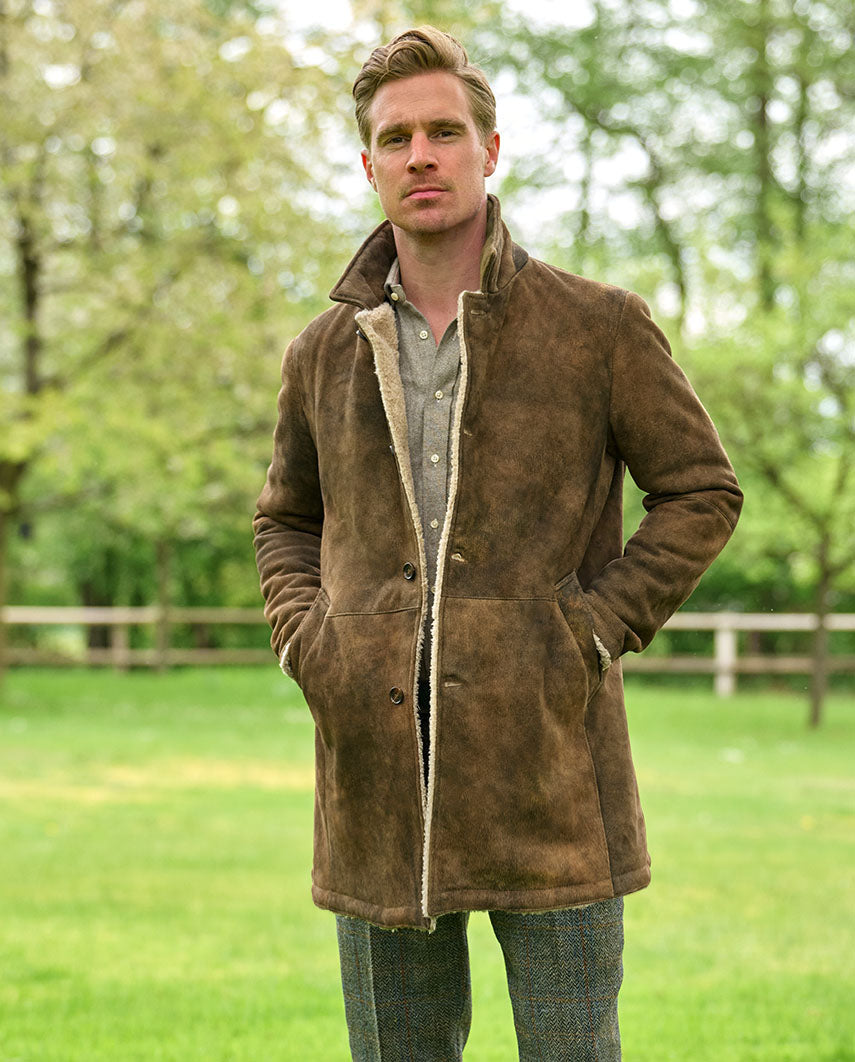 Men's leather coat ''Berlin'' made of goatskin