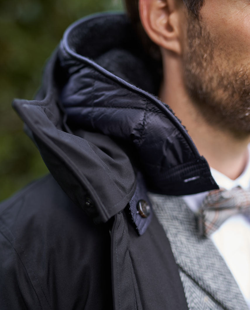 Herren Winter Parka „Byron“ in schwarz – abnehmbare Kapuze