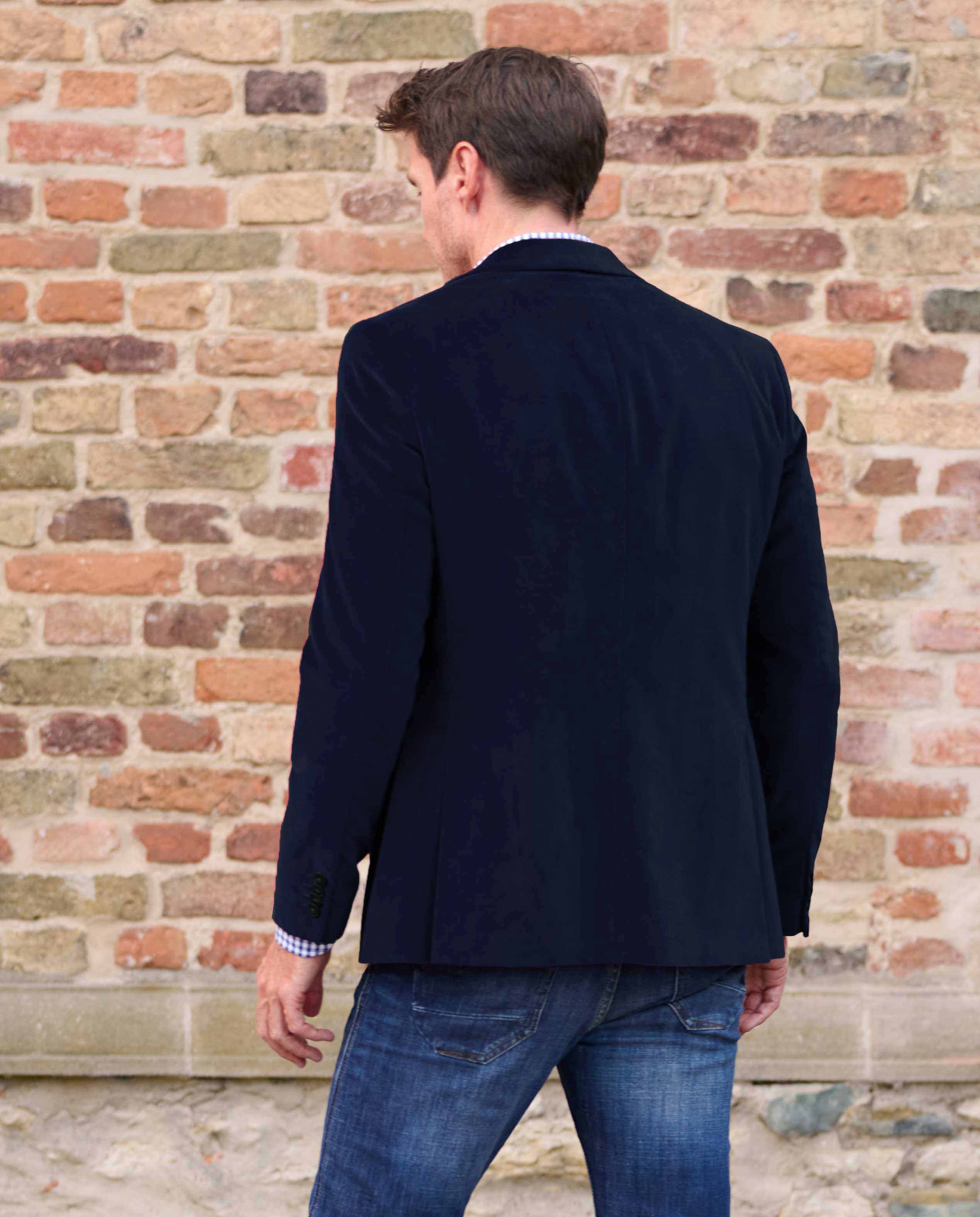 Men's velvet jacket ''London'' in navy