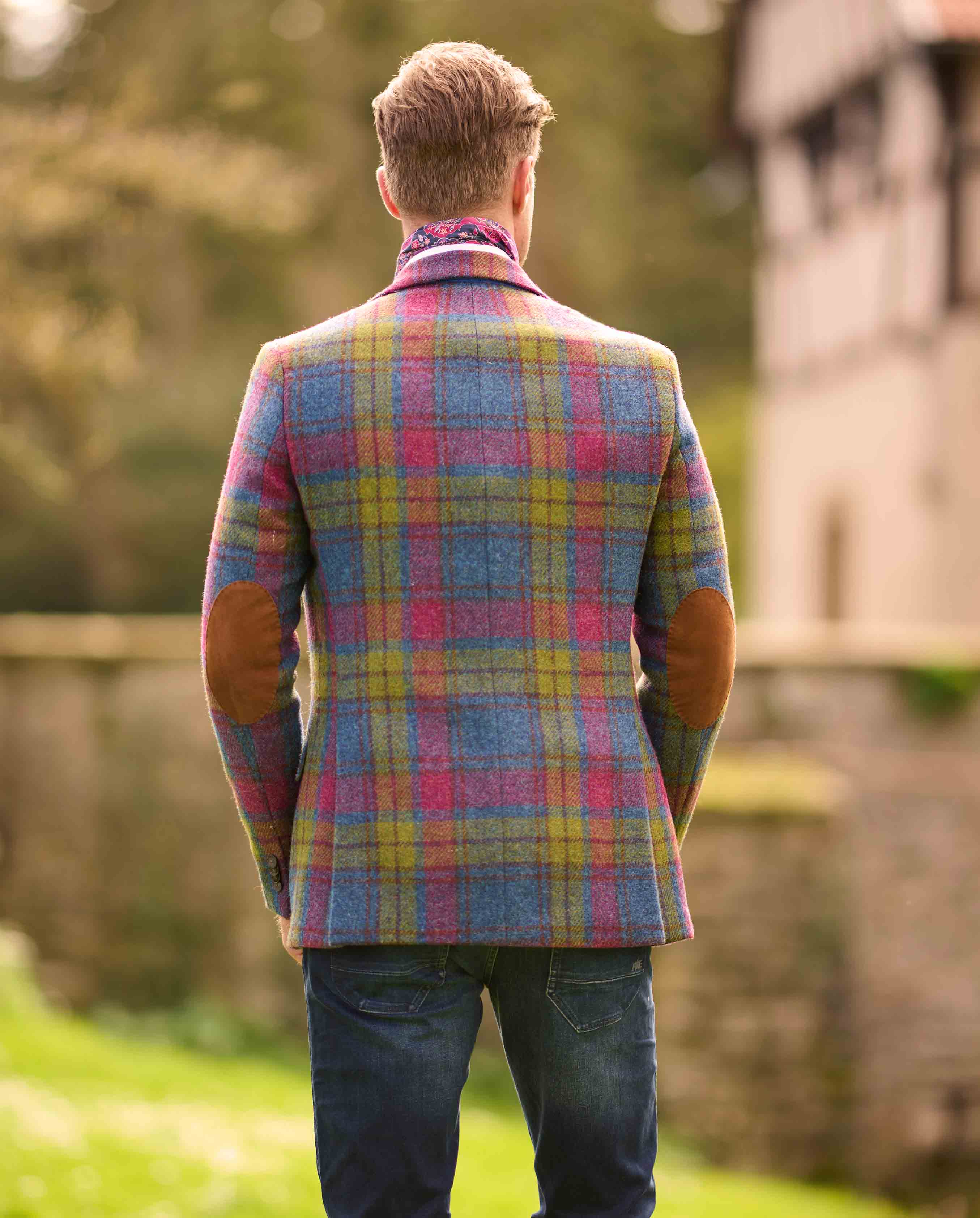Harris Tweed jacket "London" in candy check