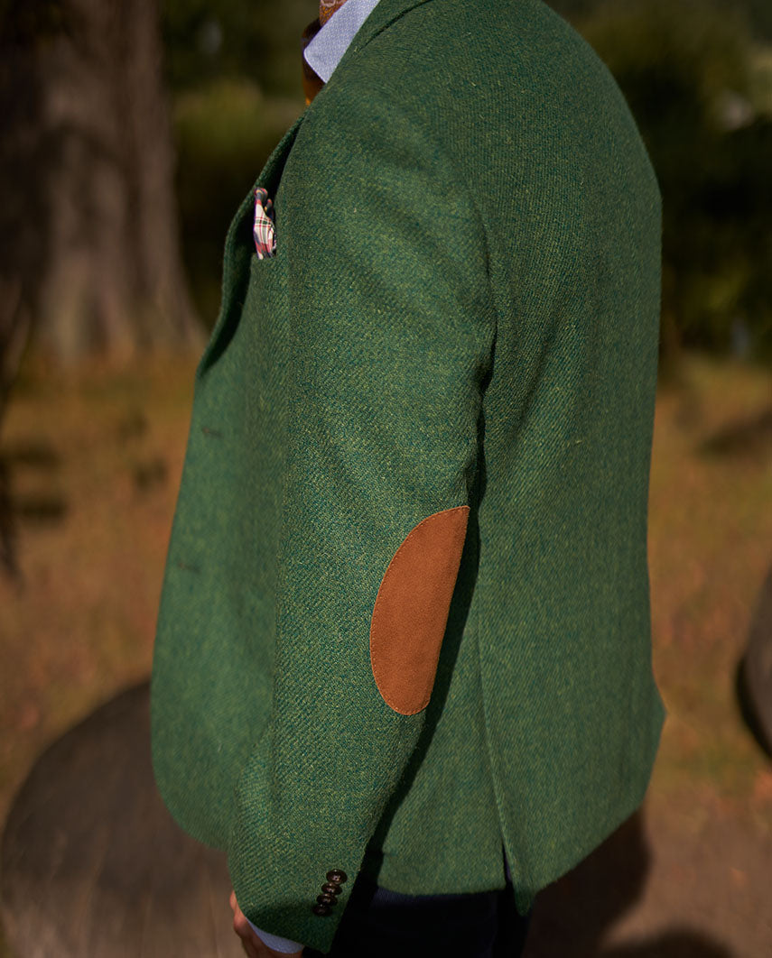 Harris Tweed jacket ''London'' in green twill