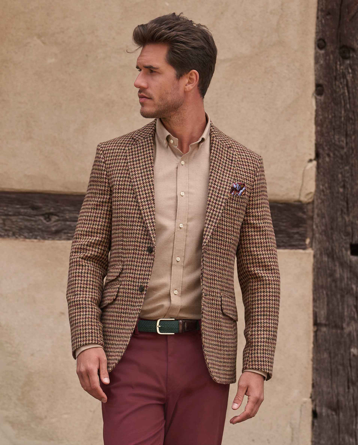 Harris Tweed Sakko "London" in country houndstooth