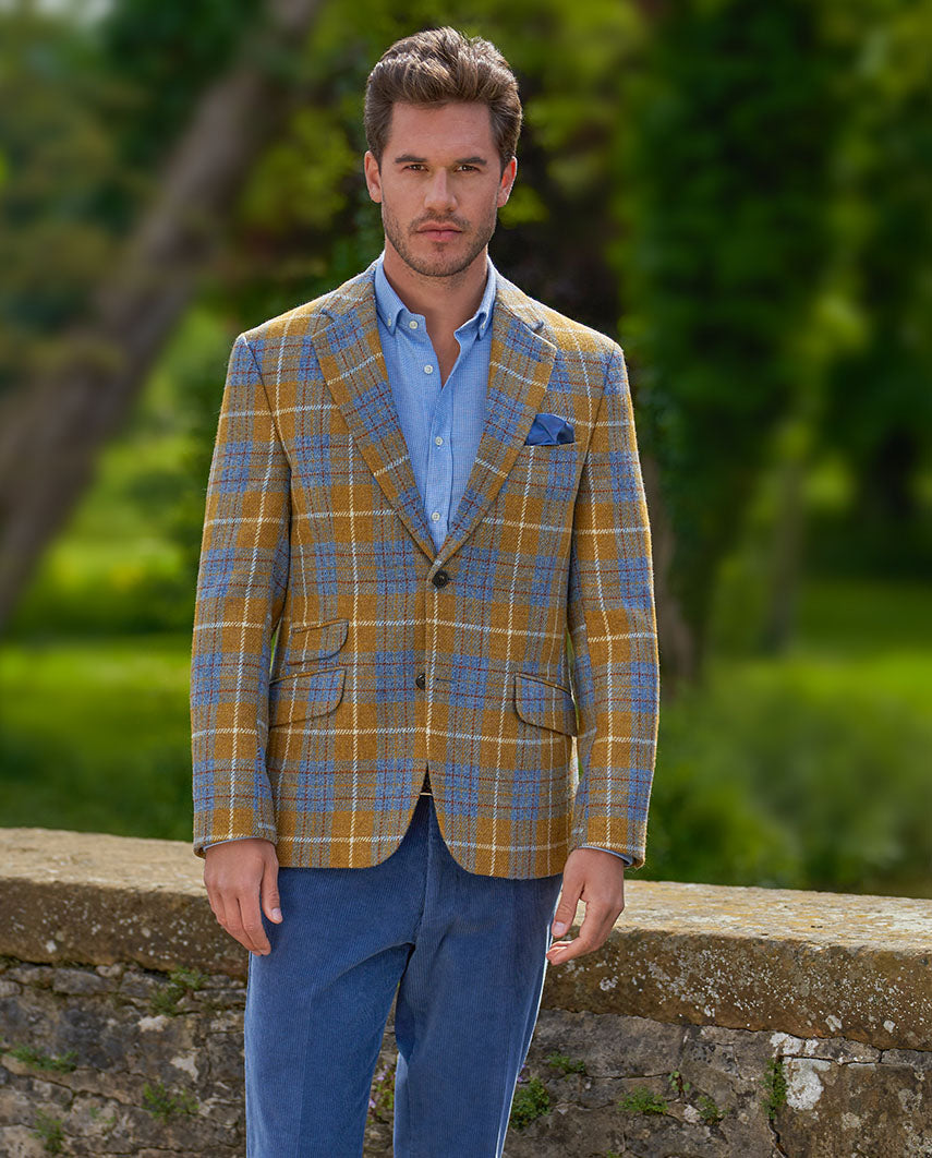 Harris Tweed jacket ''London'' in amber check