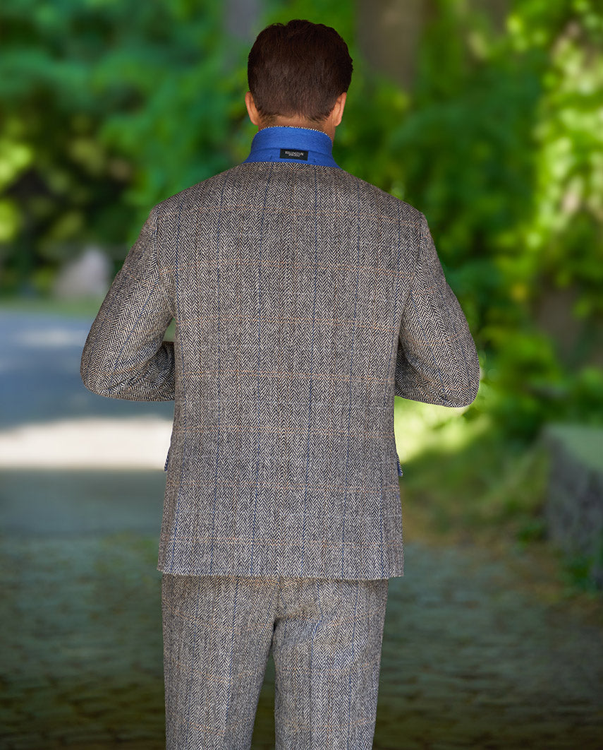 Harris Tweed jacket ''London'' in gray herringbone