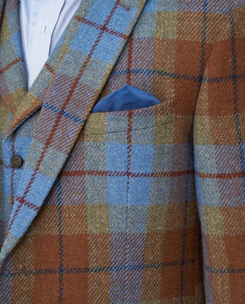 Harris Tweed Sakko "London" in Gold Tartan