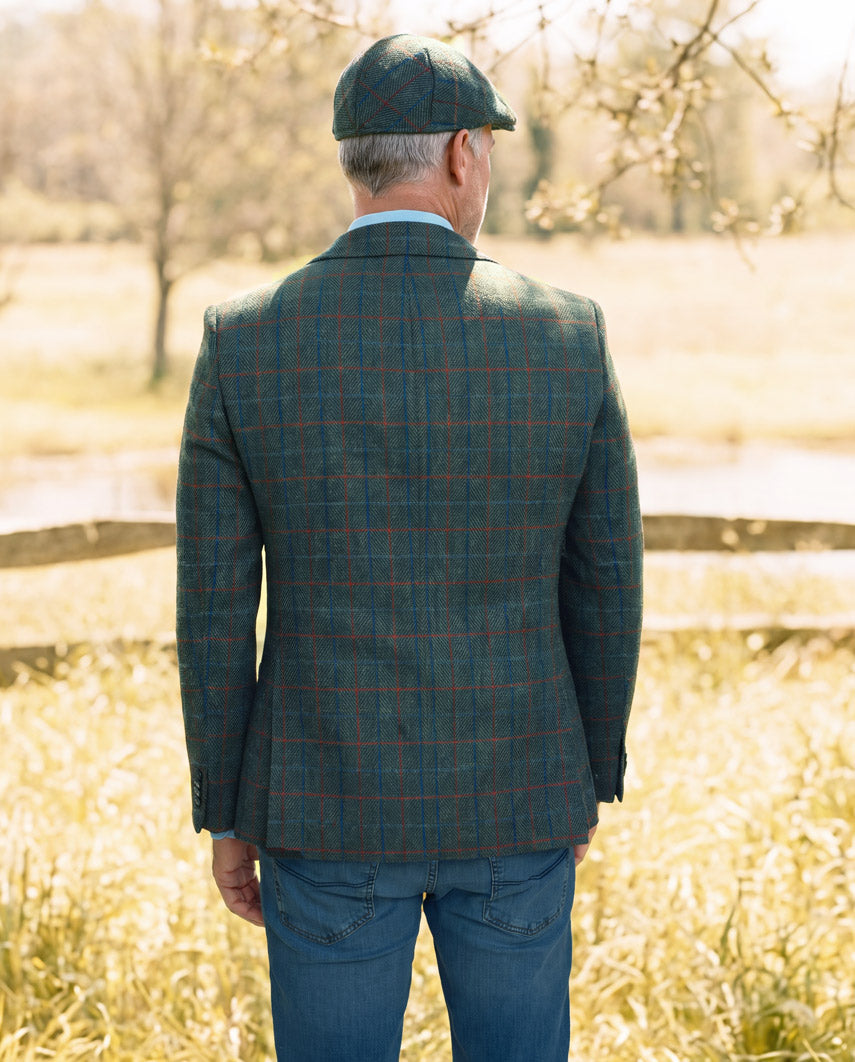 Harris Tweed Sakko ''London'' in royal green Tweed