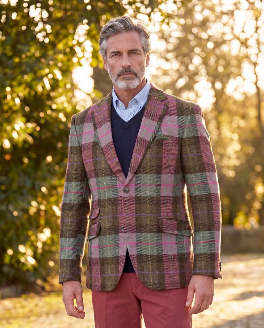 Harris Tweed Sakko ''London'' in tartan check