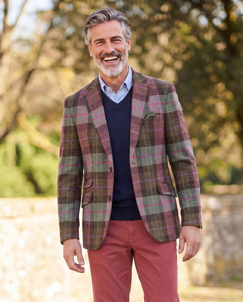 Harris Tweed Sakko "London" in tartan check