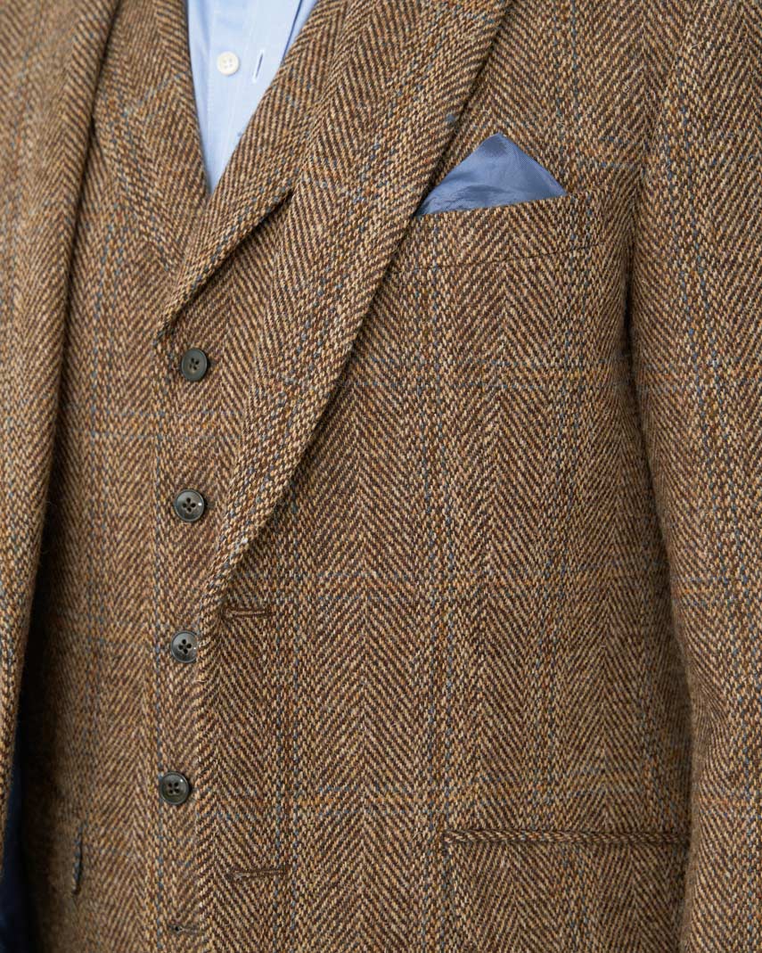 Harris Tweed Sakko "London" in Herringbone Check
