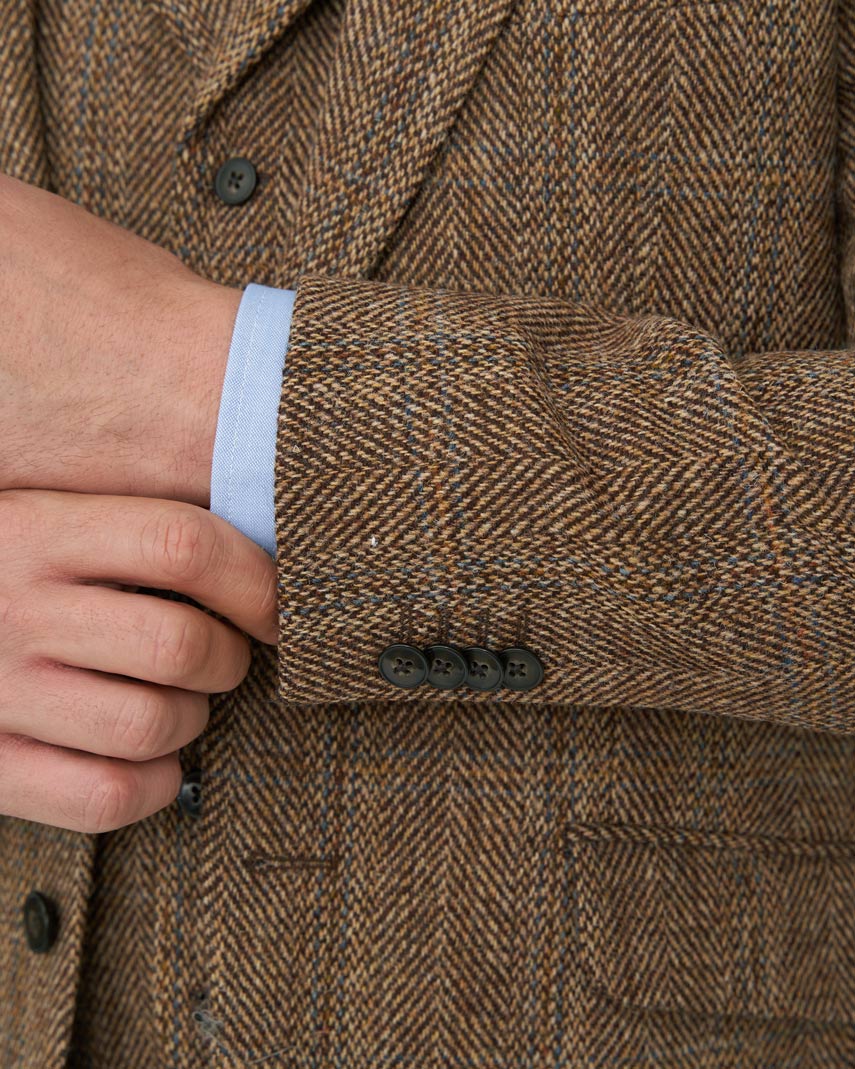 Harris Tweed Sakko "London" in Herringbone Check