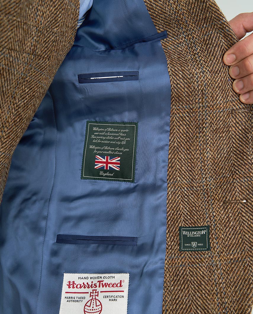 Harris Tweed Sakko "London" in Herringbone Check