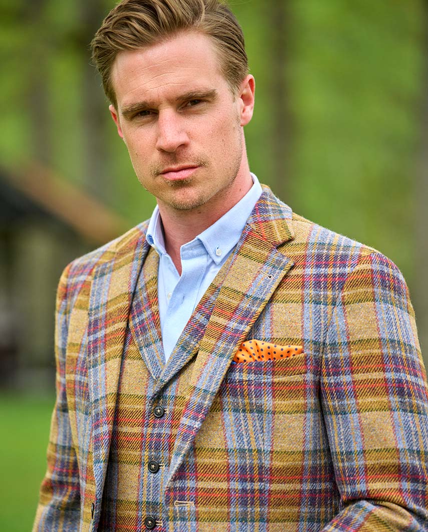 Magee Tweed Sakko ''London'' in multicolor Check