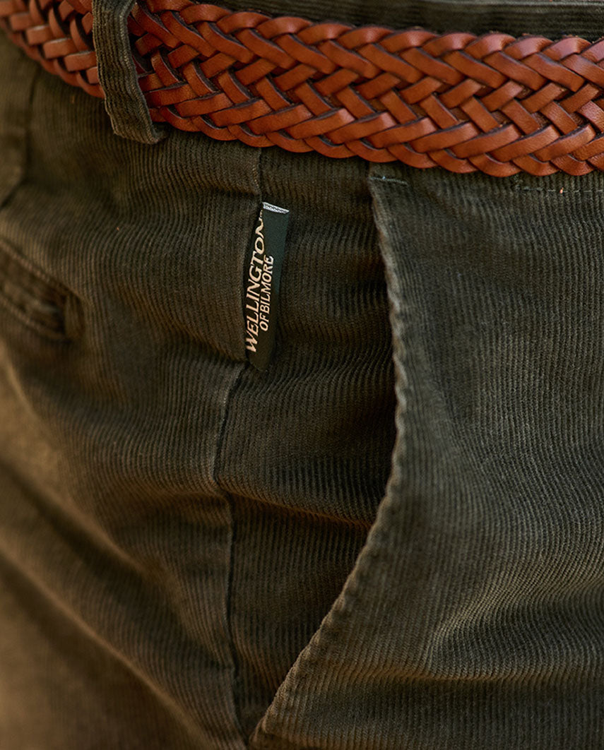 Men's corduroy trousers ''Mr. Bradley'' made of Genoa cord in forrest