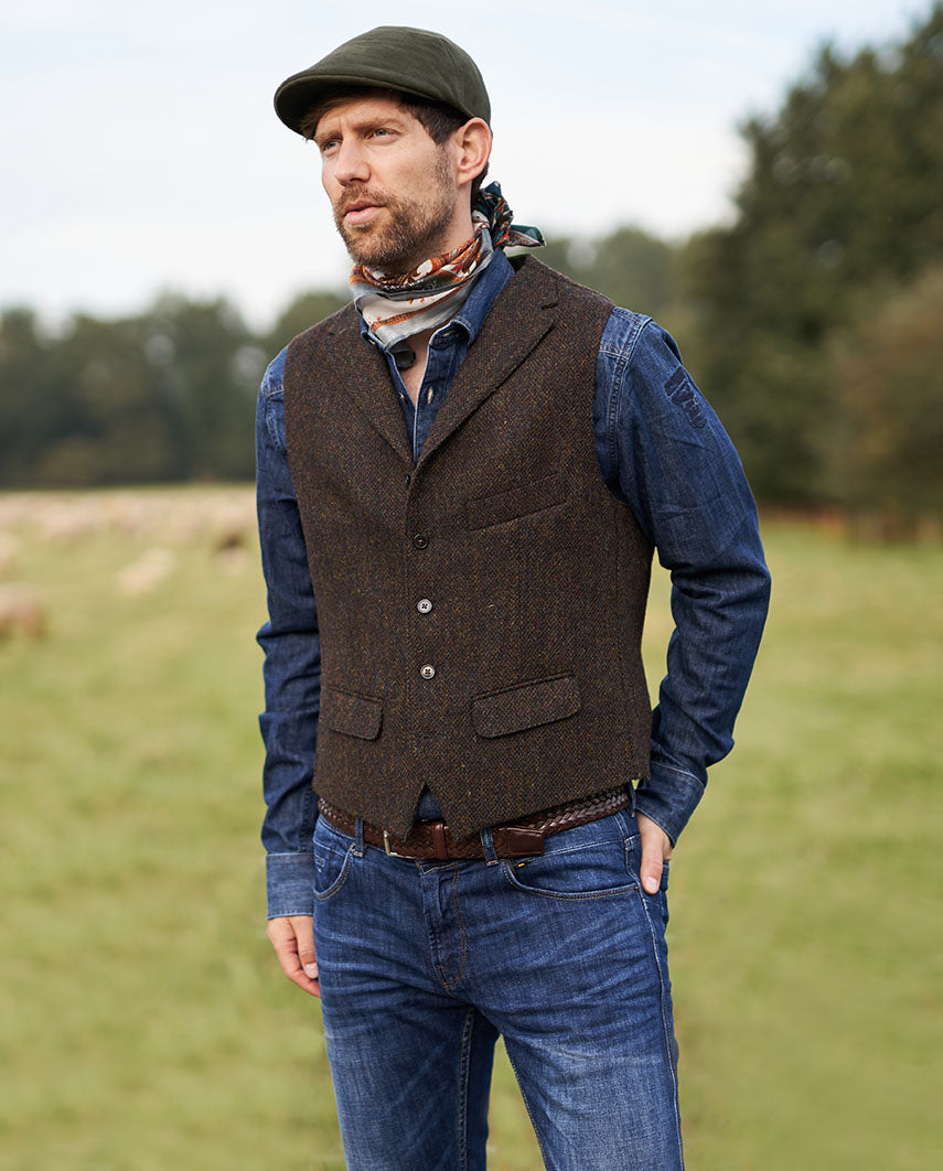 Harris Tweed Weste ''Wales'' in multicolor Tweed