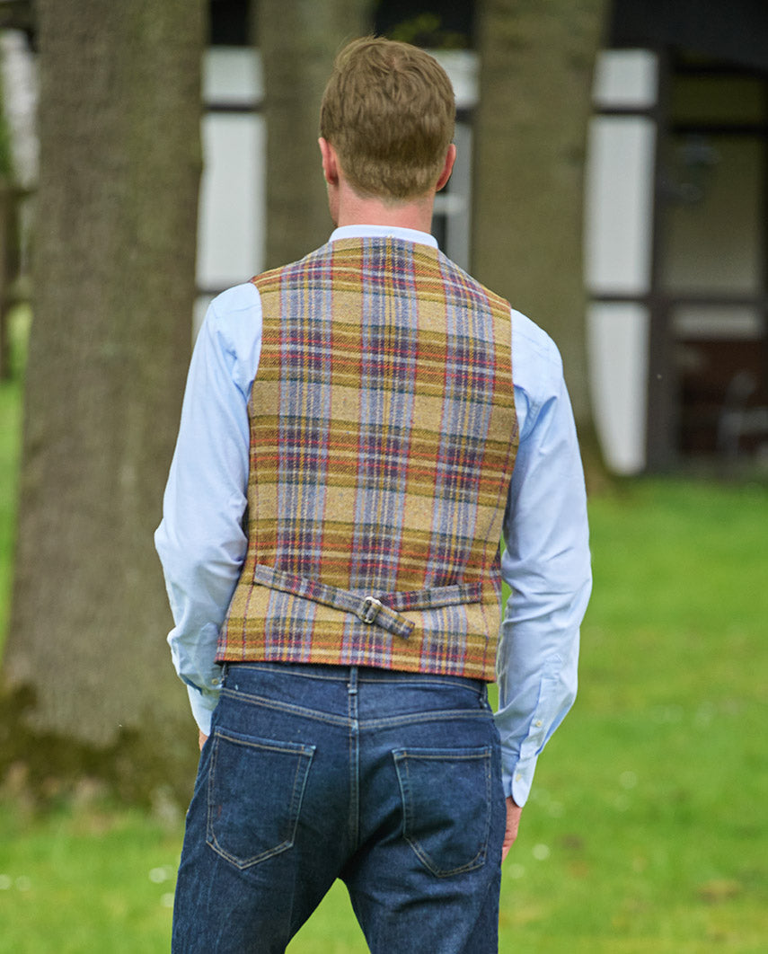 Magee Tweed Weste "Wales" in multicolor Check