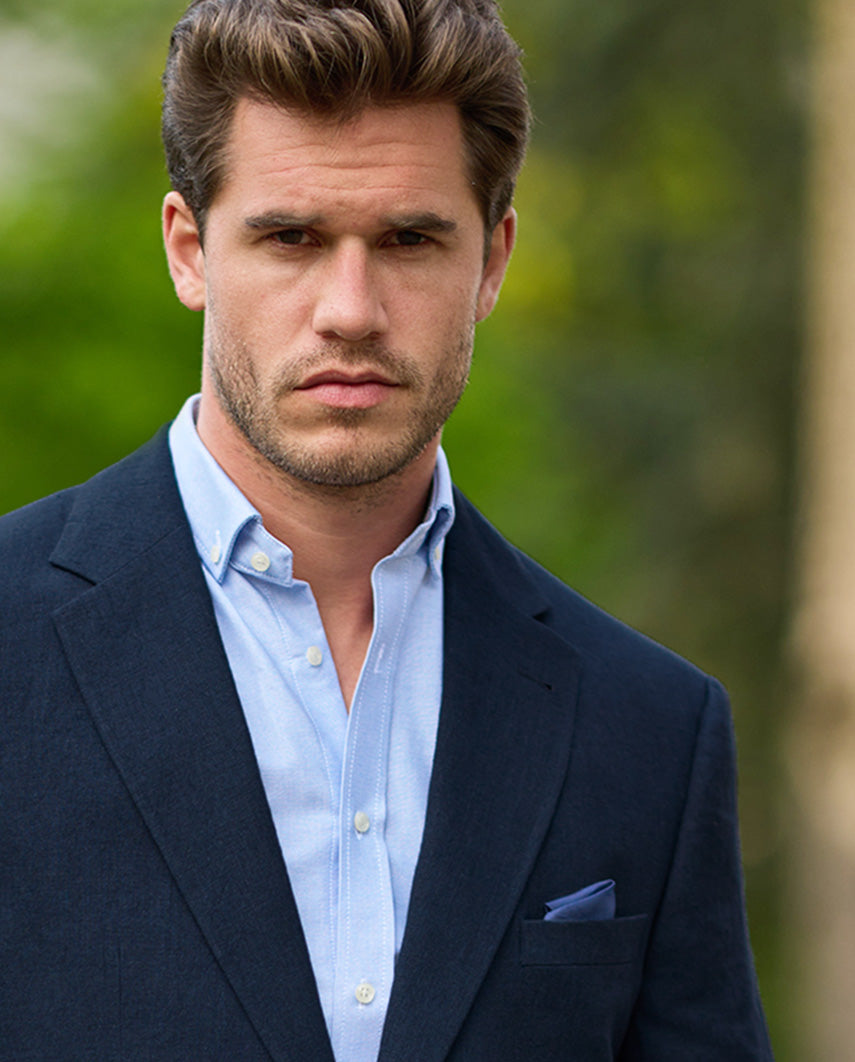 Herren Leinen Sakko ''London'' in navy