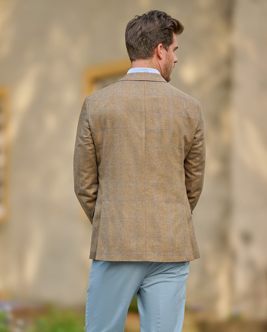 Sommersakko ''London'' aus Seide im beige check