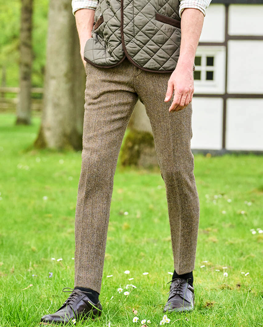 Harris Tweed trousers ''Mr. Miller "in country herringbone