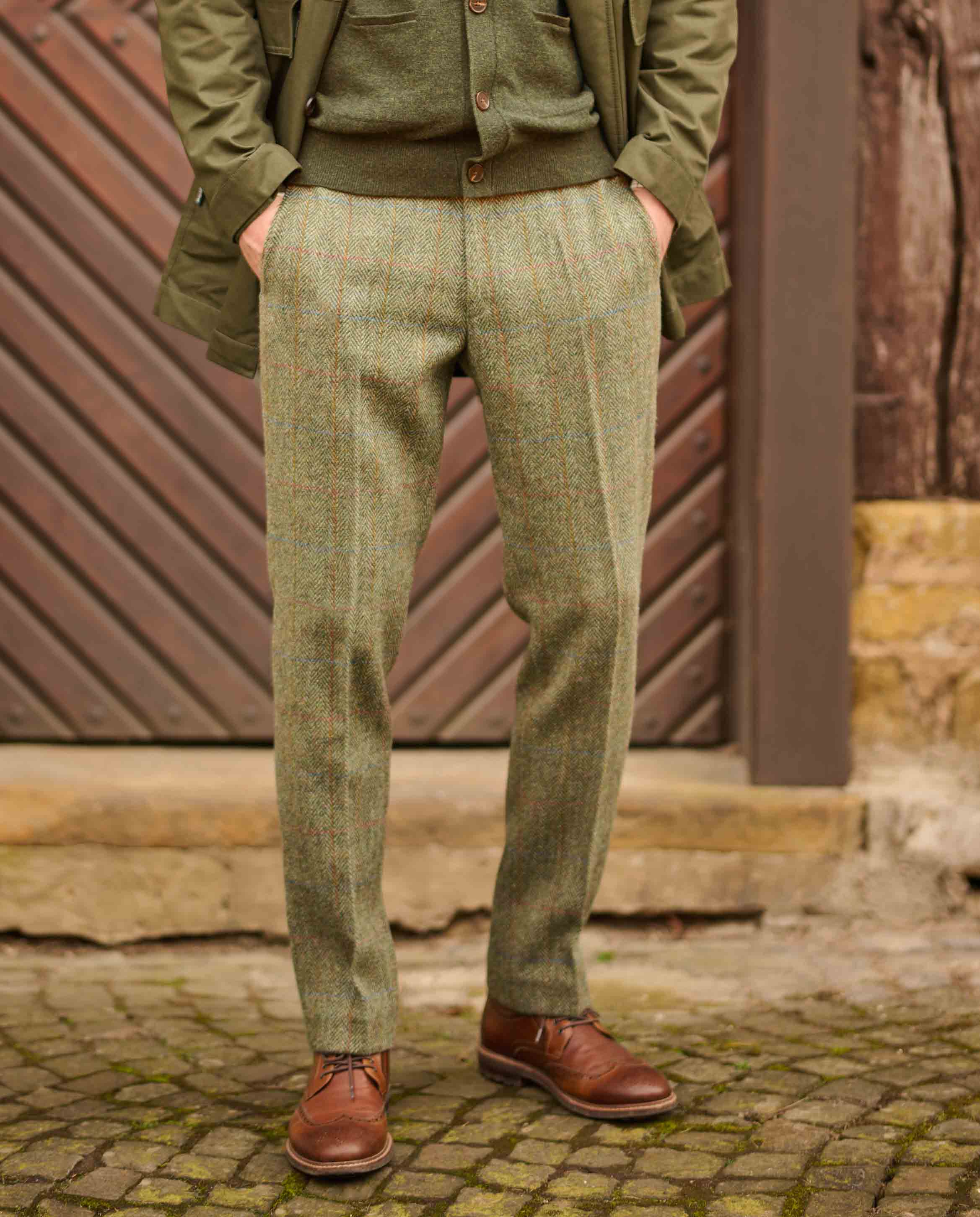 Harris Tweed trousers ''Mr. Miller " in light green