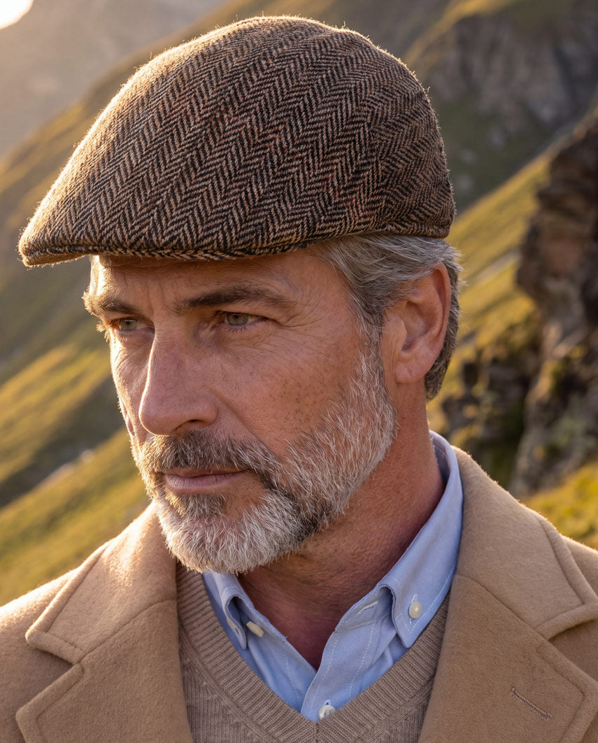 Schiebermütze "Henry Cap" aus original Harris Tweed in King of Tweed